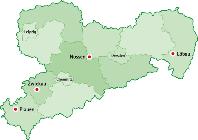 Fachschulstandorte in Sachsen